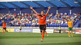 Michal Fako dal svoj prv ligov gl za Ruomberok a poslal ho do vedenia 2:1. |  autor: J. Malik