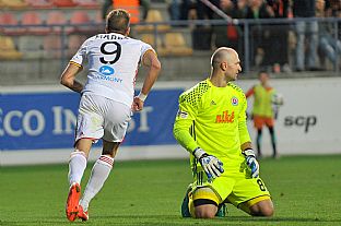 Jakub Mare oslavuje svoj druh presn zsah v stretnut. |  autor: Rudolf Makurica