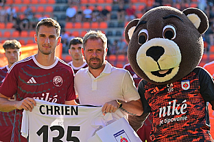 Martin Chrien, Tom� H�bschman a maskot �ebro. |  autor: Rudolf Ma�kurica